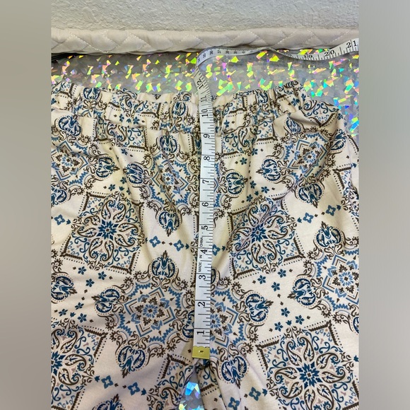 Boho Hippie Outfit Gaucho High Waist Bell Crop Pant Crop Top & Sheer Coverup S/M - Picture 14 of 16